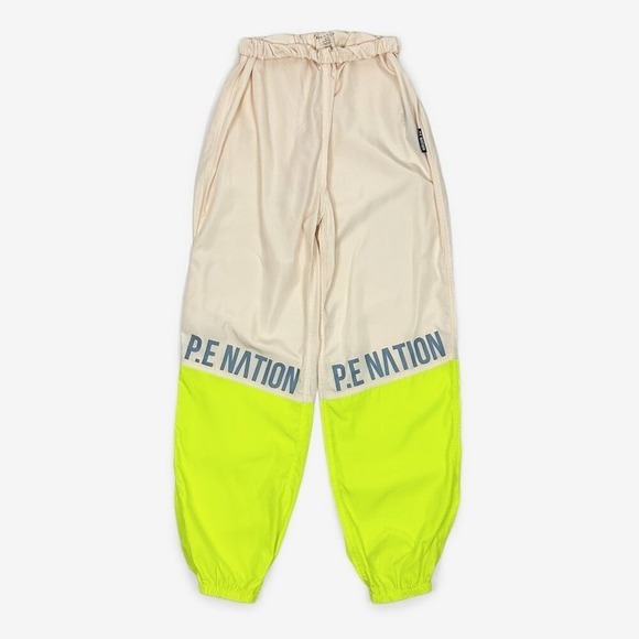 P.E Nation Pants - P.E‎ Nation First Position Track Pants Size S Neon Colorblock Athleisure Urban